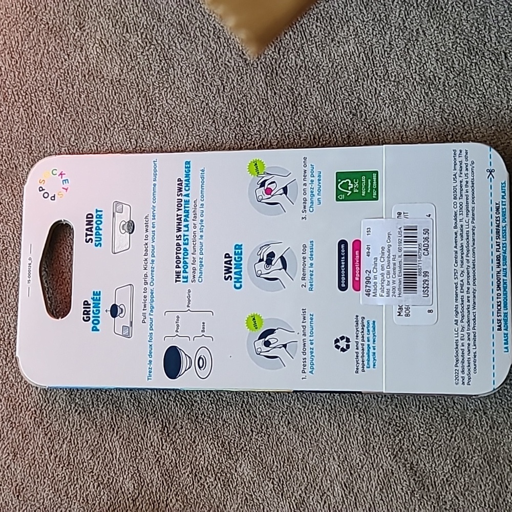 PopSockets PopGrip Luxe Phone NEW Dreamy Whirl Sun & Clouds Glitter Grip Stand - Picture 3 of 3